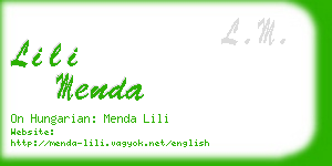 lili menda business card